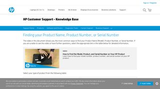 
                            3. Finding your Product Name, Product Number, or Serial Number | HP ...