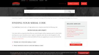 
                            12. Finding Your Serial Code – Guild Wars 2 Support