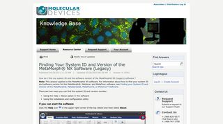 
                            12. Finding Your System ID and Version of the MetaMorph® NX Software