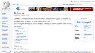 
                            10. Findmypast - Wikipedia