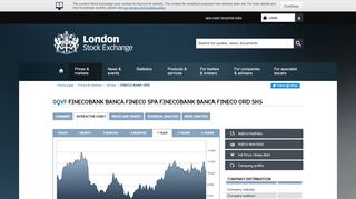 
                            7. FINECO BANK ORD share interactive chart (0QVF) - London Stock ...