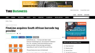 
                            10. FineLine acquires South African barcode tag provider - Tire Business ...