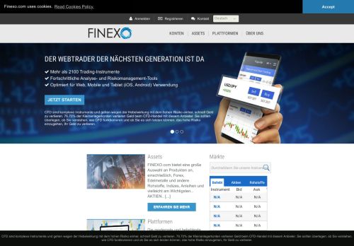 
                            9. Finexo.com: Starten Sie Ihr Trading auf multiplen Plattformen