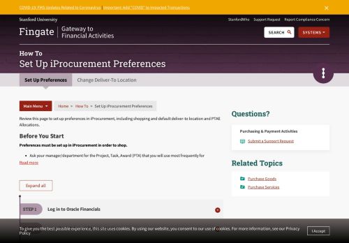 
                            6. Fingate - iProcurement: How to Set Up iProcurement Preferences