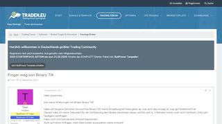 
                            10. Finger weg von Binary Tilt | Das Trading Forum für CFDs, Optionen ...