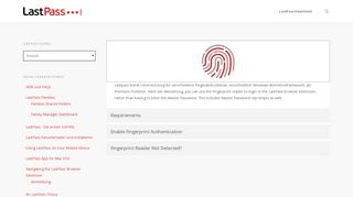 
                            2. Fingerprint-Authentifizierung - LastPass