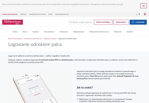 
                            5. Fingerprint login - Bank Millennium