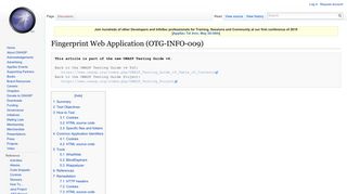 
                            9. Fingerprint Web Application (OTG-INFO-009) - OWASP