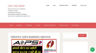 
                            2. FINGPAY AEPS BANKING SERVICE ~ CSC VLE HELP