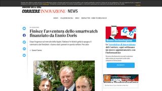 
                            3. Finisce l'avventura dello smartwatch finanziato da Ennio Doris ...