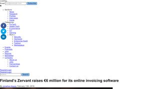 
                            10. Finland's Zervant raises €6 million for its online invoicing software