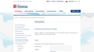 
                            4. FINMA - Benutzerkonto