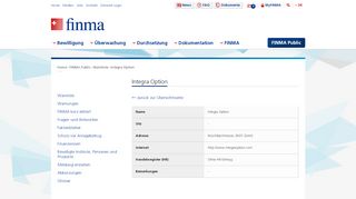 
                            5. FINMA - Integra Option