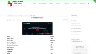 
                            7. Finmax demo | binary options demo account without Deposit