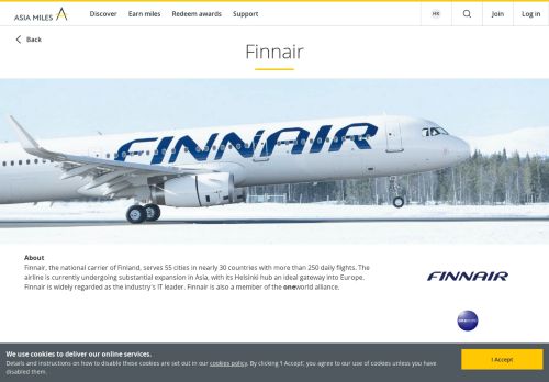
                            7. Finnair - Asia Miles