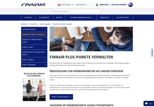 
                            6. Finnair Plus-Punkte verwalten | Finnair