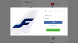 
                            8. Finnair - Sign up to a free Finnair Plus Membership in... | Facebook
