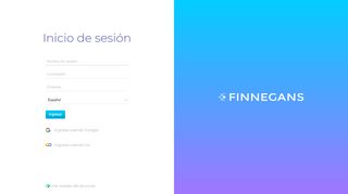 
                            1. Finnegans - Inicio de sesión