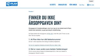 
                            3. Finner du ikke årsoppgaven din? | Plan International Norge