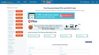 
                            13. Fino Payments Bank IFSC Code, MICR Code & Addresses in India