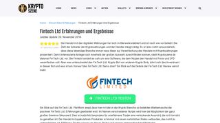 
                            3. Fintech Ltd Erfahrungen | Die ERGEBNISSE des 250 € Tests!