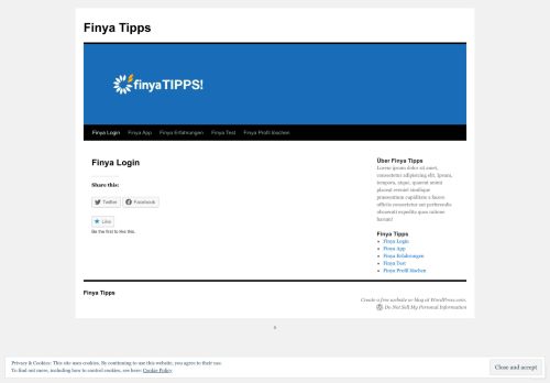 
                            9. Finya Login | Finya Tipps