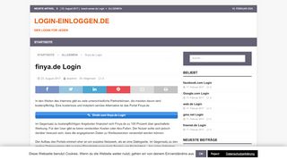 
                            2. finya.de Login - Login-einloggen.de