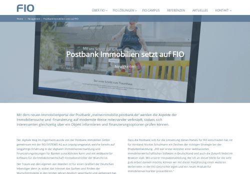 
                            2. FIO News ››› Postbank Immobilien setzt auf FIO SYSTEMS AG