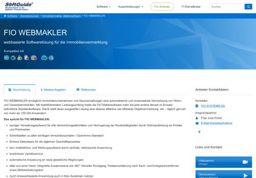 
                            5. FIO WEBMAKLER - Maklersoftware - Softguide