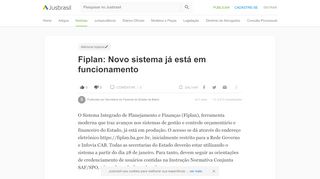 
                            5. Fiplan: Novo sistema já está em funcionamento