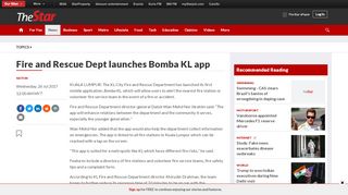 
                            8. Fire and Rescue Dept launches Bomba KL app - Nation | The Star ...