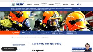 
                            3. Fire Safety Manager (FSM) - SCDF