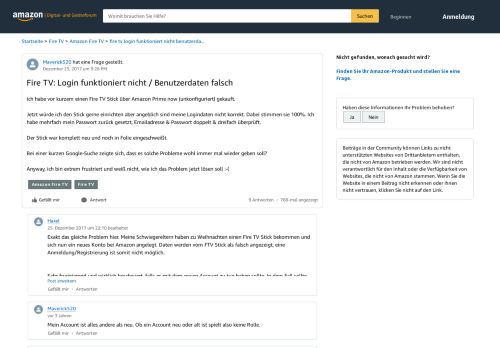 
                            6. Fire TV: Login funktioniert nicht / Benutzerdaten falsch - Fire TV ...