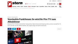 
                            6. Fire TV: Versteckte Funktionen - so holen Sie alles raus | STERN.de