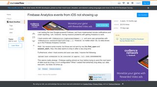 
                            5. Firebase Analytics events from iOS not showing up - Stack Overflow