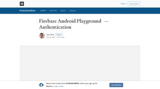 
                            8. Firebase Android Playground — Authentication – ProAndroidDev