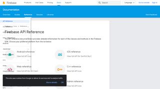 
                            2. Firebase API Reference | Firebase