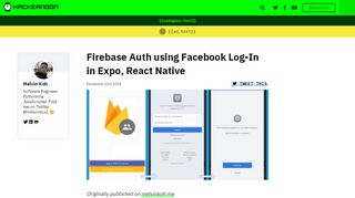 
                            4. Firebase Auth using Facebook Log-In on Expo, React Native