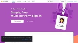 
                            2. Firebase Authentication | Simple, free multi-platform sign-in | Firebase