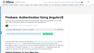 
                            6. Firebase- Authentication Using AngularJS - DZone Mobile