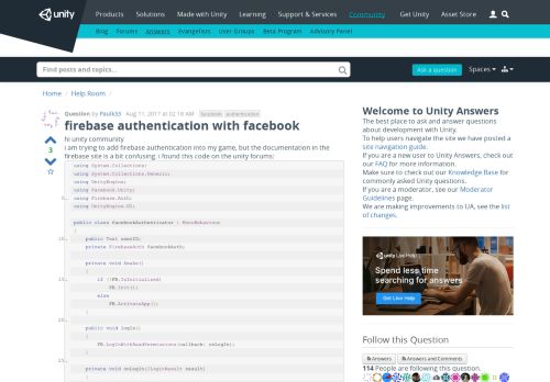 
                            11. firebase authentication with facebook - Unity Answers