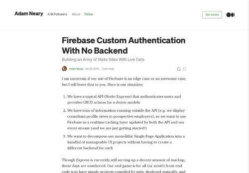 
                            6. Firebase Custom Authentication With No Backend – Adam Neary ...