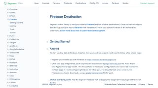 
                            11. Firebase Destination Documentation - Segment