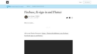 
                            8. Firebase, fb sign-in and Flutter – FlutterPub – Medium