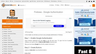 
                            10. Firebase Google Authentication - Tutorialspoint