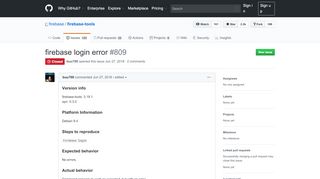 
                            5. firebase login error · Issue #809 · firebase/firebase-tools · GitHub