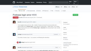 
                            6. Firebase login error · Issue #896 · firebase/firebase-tools · GitHub