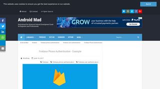 
                            12. Firebase Phone Authentication - Example - Android Mad