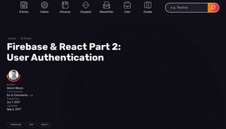 
                            11. Firebase & React Part 2: User Authentication | CSS-Tricks