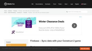 
                            12. Firebase - Sync data with your Construct 2 game | Shatter-Box